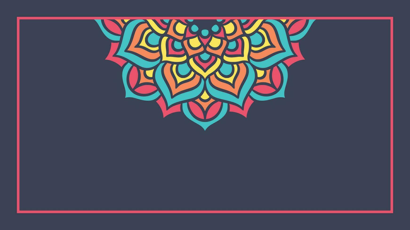 plantilla de fondo de ornamento redondo de mandala vector