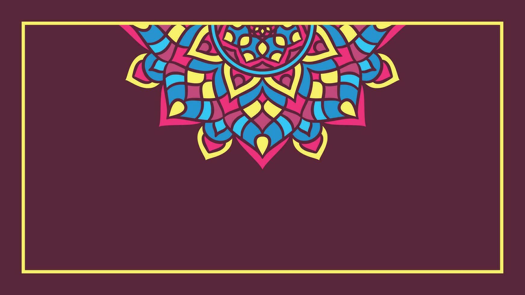 Mandala round ornament background template vector