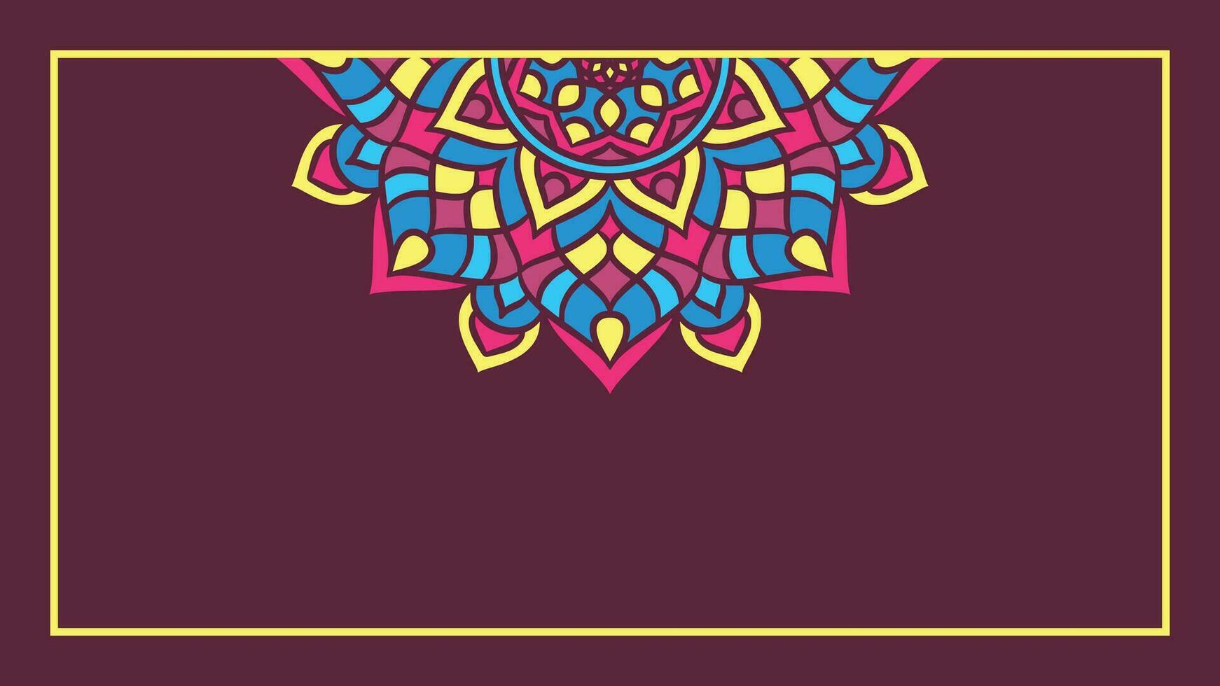 plantilla de fondo de ornamento redondo de mandala vector