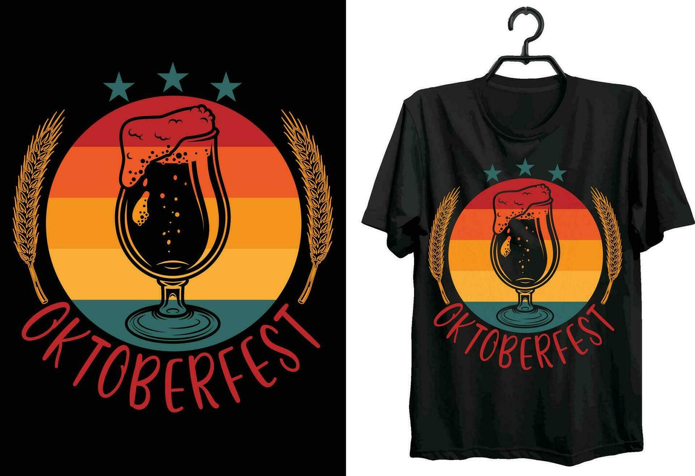 Oktoberfest T-shirt Design. Funny Gift Item Oktoberfest T-shirt Design For Beer Lovers. vector