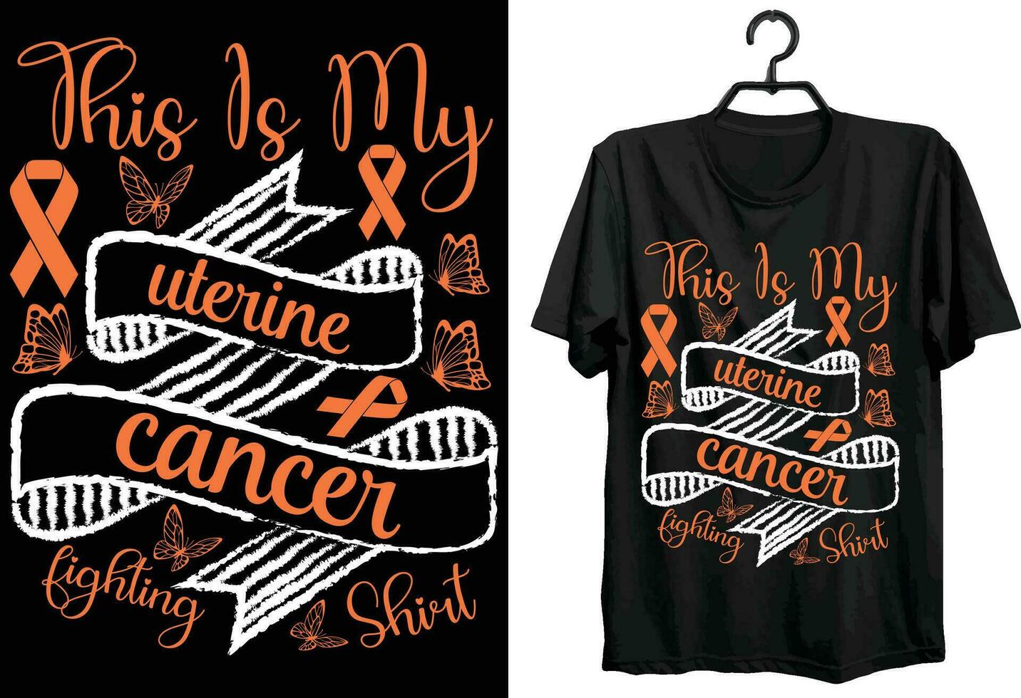 This Is My Uterine Cancer Fighting Shirt. Uterine Cancer T-shirt Design. Funny Gift Item Uterine Cancer T shirt Design For All Cancer Patient. vector