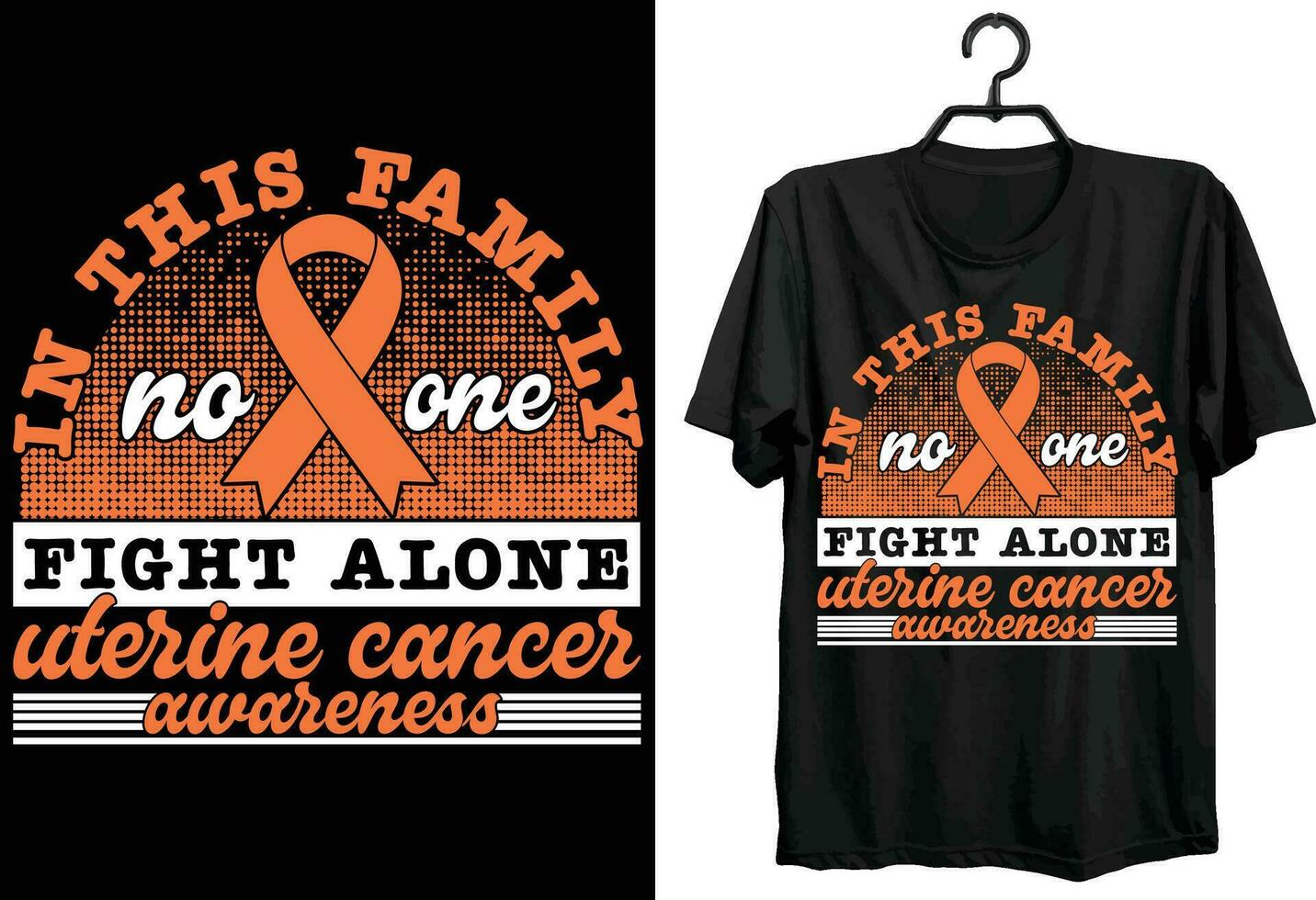 In This Family No One Fights Alone Uterine Cancer Tshirt In This Family No One Fights Alone Uterine Cancer Tshirt