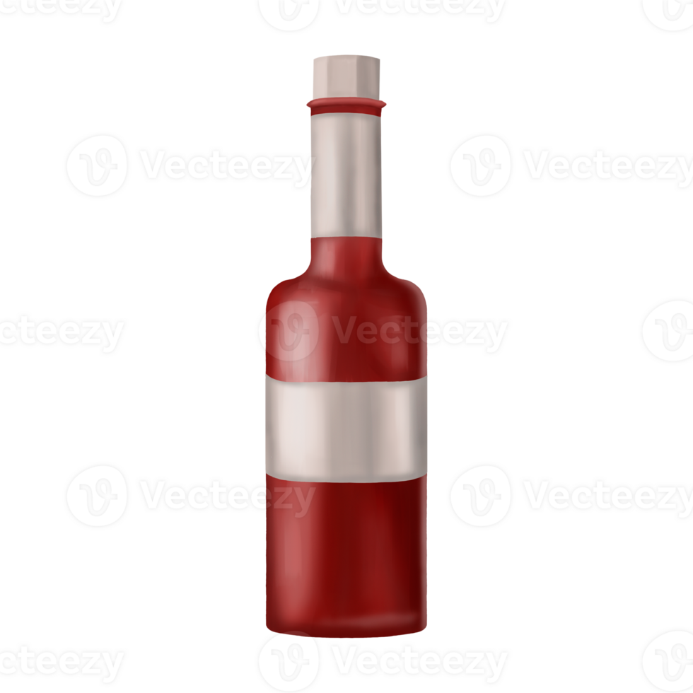 Transparent glass jar with tomato paste. Digital illustration. Applicable for packaging design, postcards, prints, textiles png