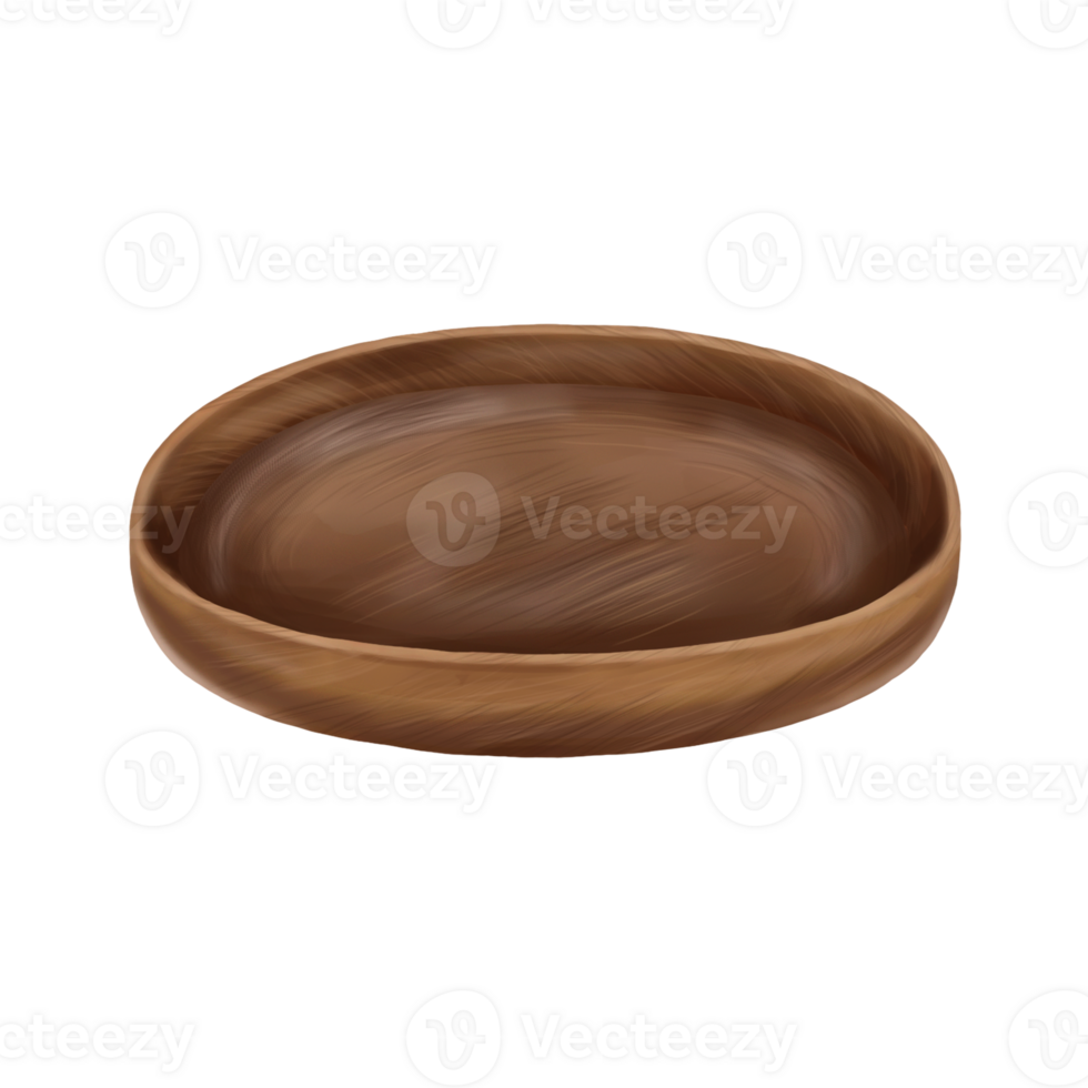 Serving plate for food made of dark wood. Applicable for packaging