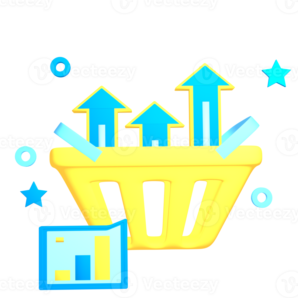 Digital marketing 3d icon object png