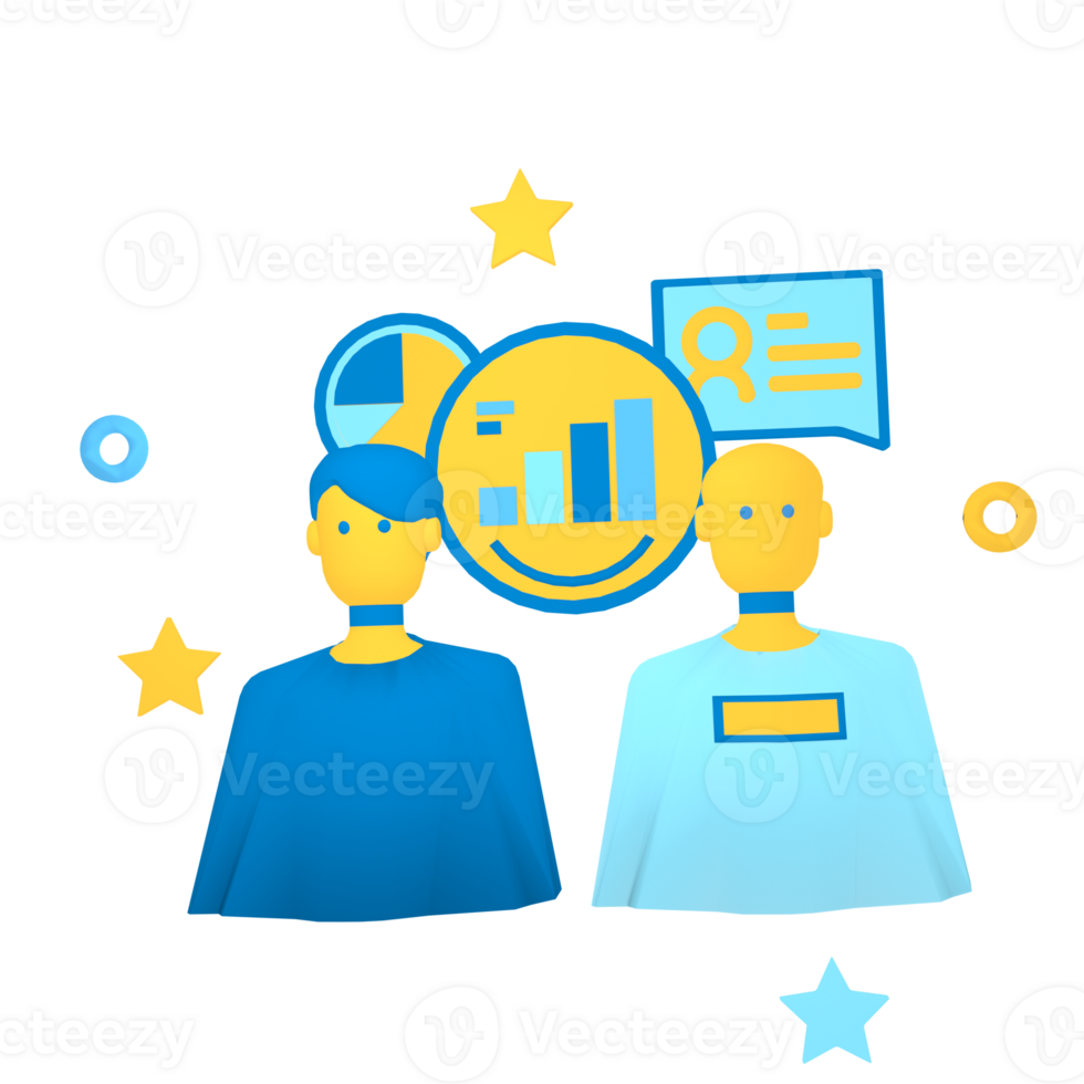 Digital marketing 3d icon object png