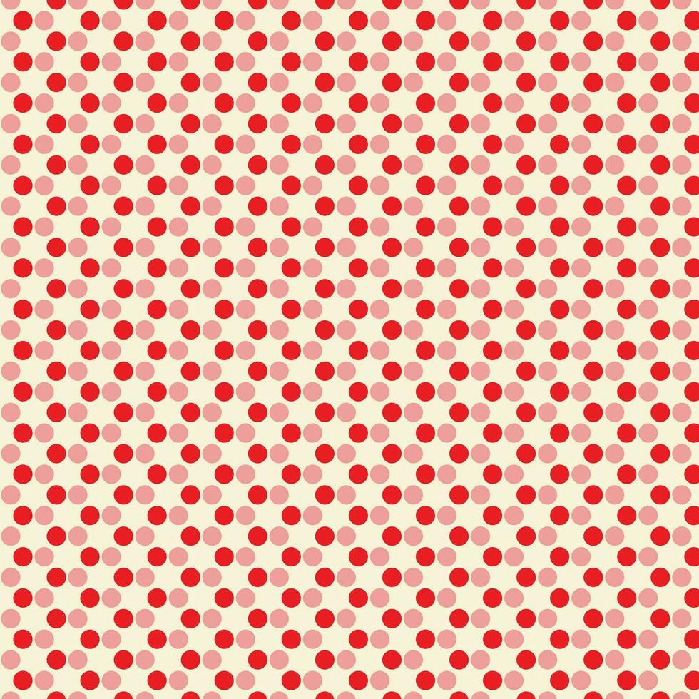 abstract geometric red pink polka dot pattern with cream background, perfect for background, wallpaper vector