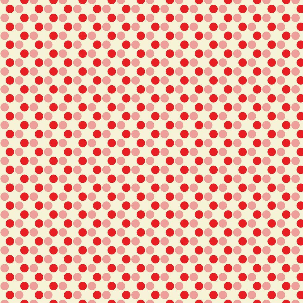 abstract geometric red pink polka dot pattern with cream background, perfect for background, wallpaper vector