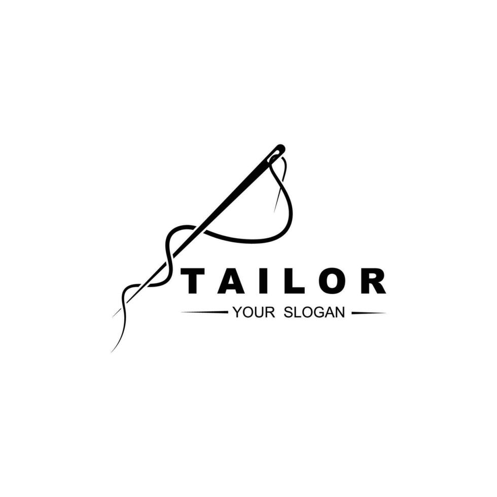Tailor vector logo design. Sewing old machine icon