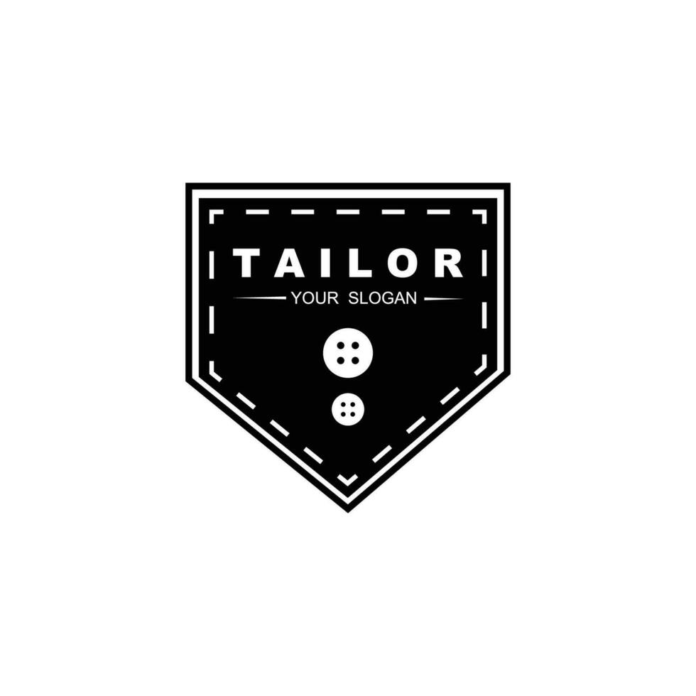 Tailor vector logo design. Sewing old machine icon