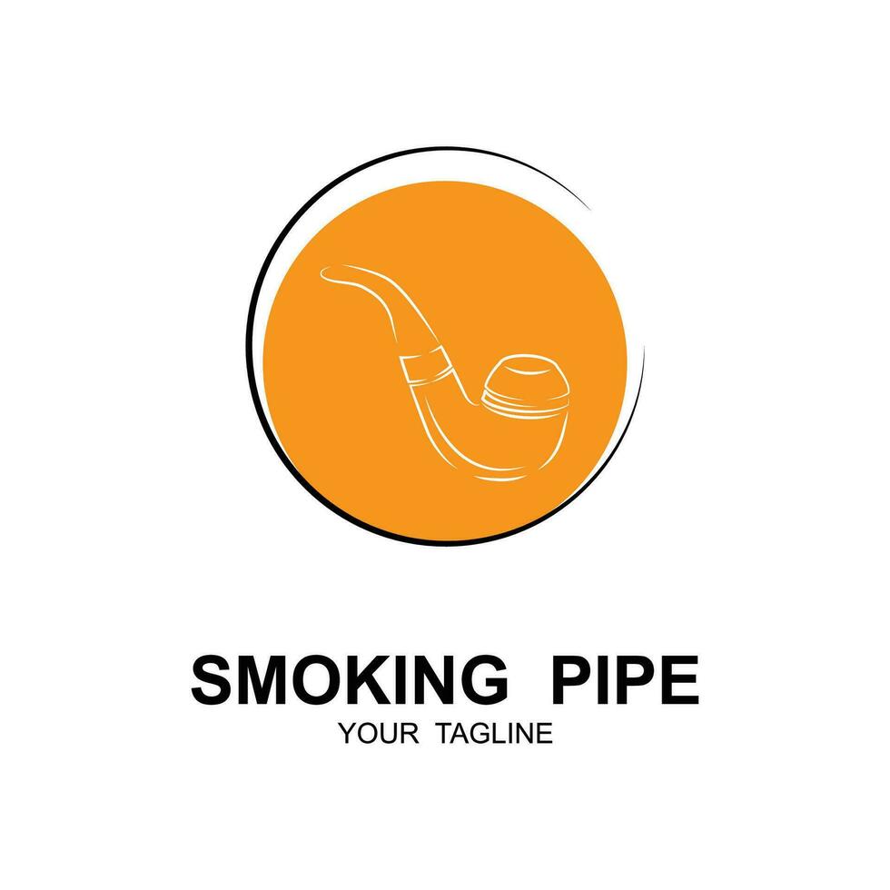 Pipe Smoking Logo icon vector illustration design