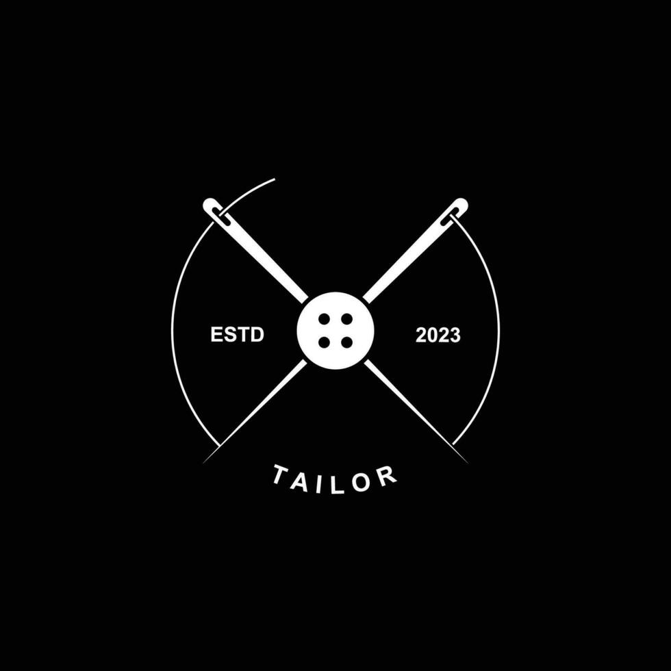 Tailor vector logo design. Sewing old machine icon