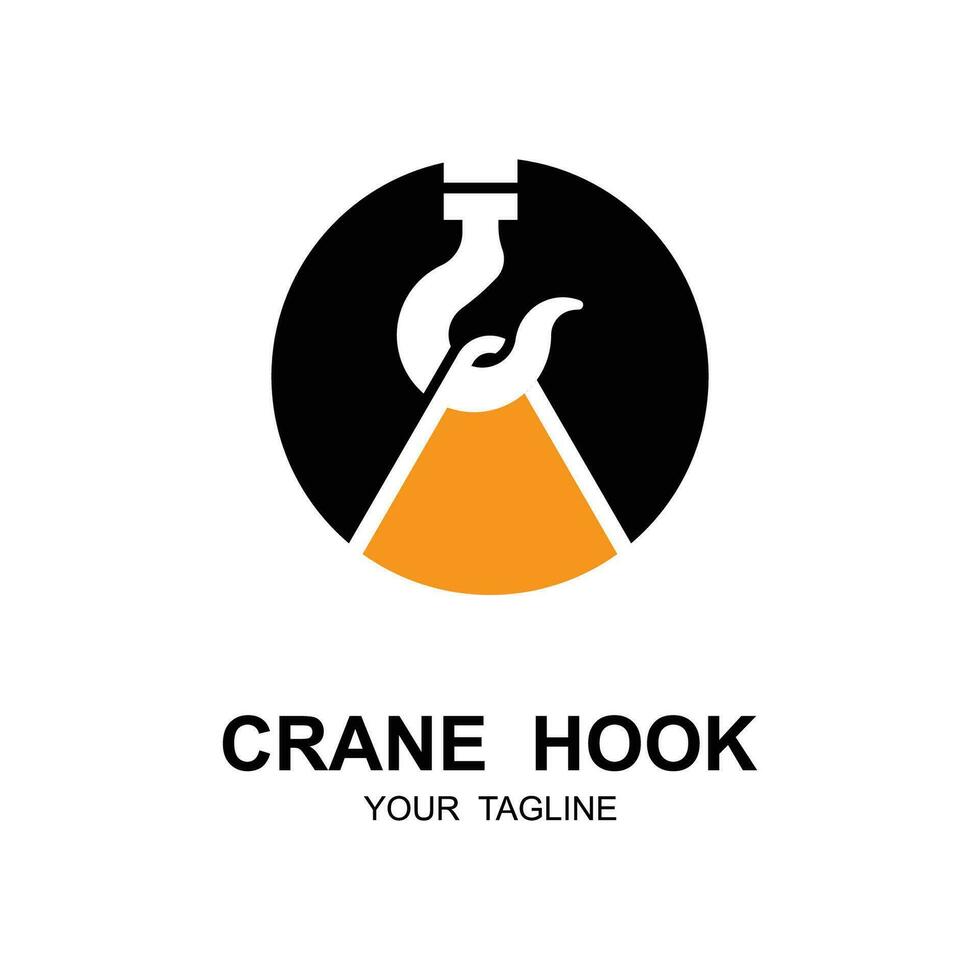 crane hook logo illustration design vector