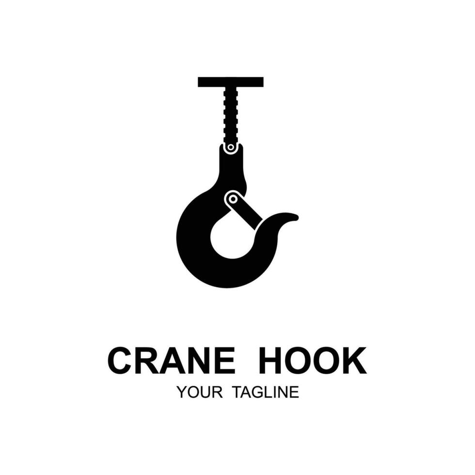 crane hook logo illustration design vector