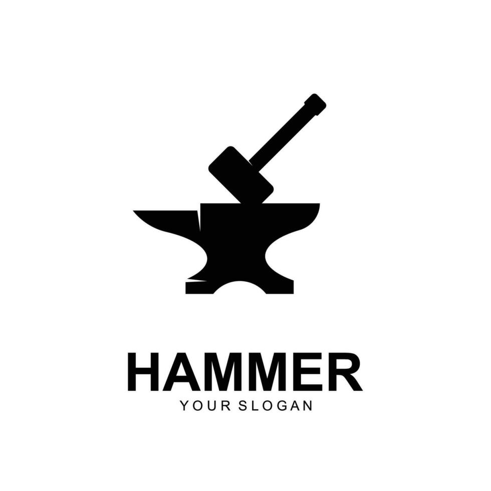 hammer logo vector illustration design