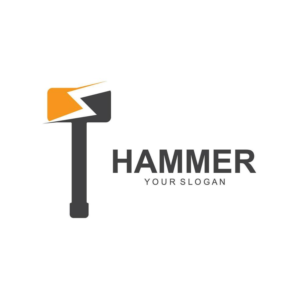 hammer logo vector illustration design