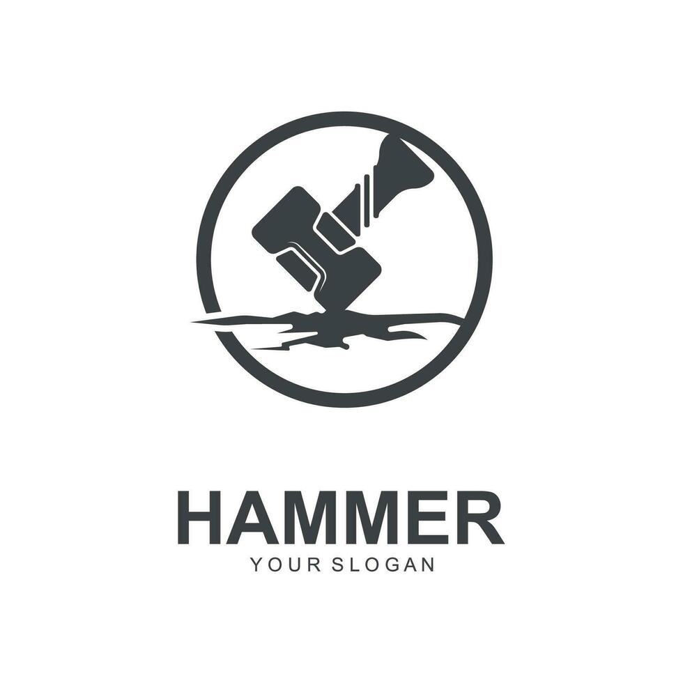 hammer logo vector illustration design