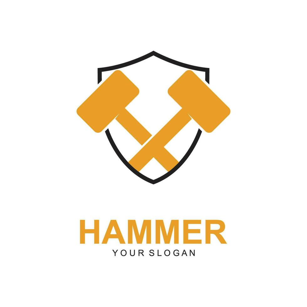 hammer logo vector illustration design