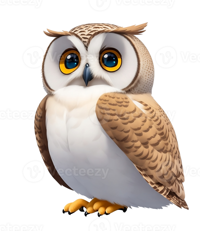 Cute 3d owl png