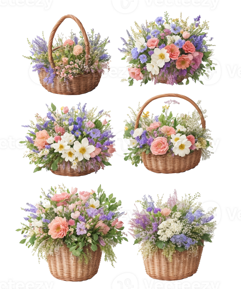 Flower basket clip art png
