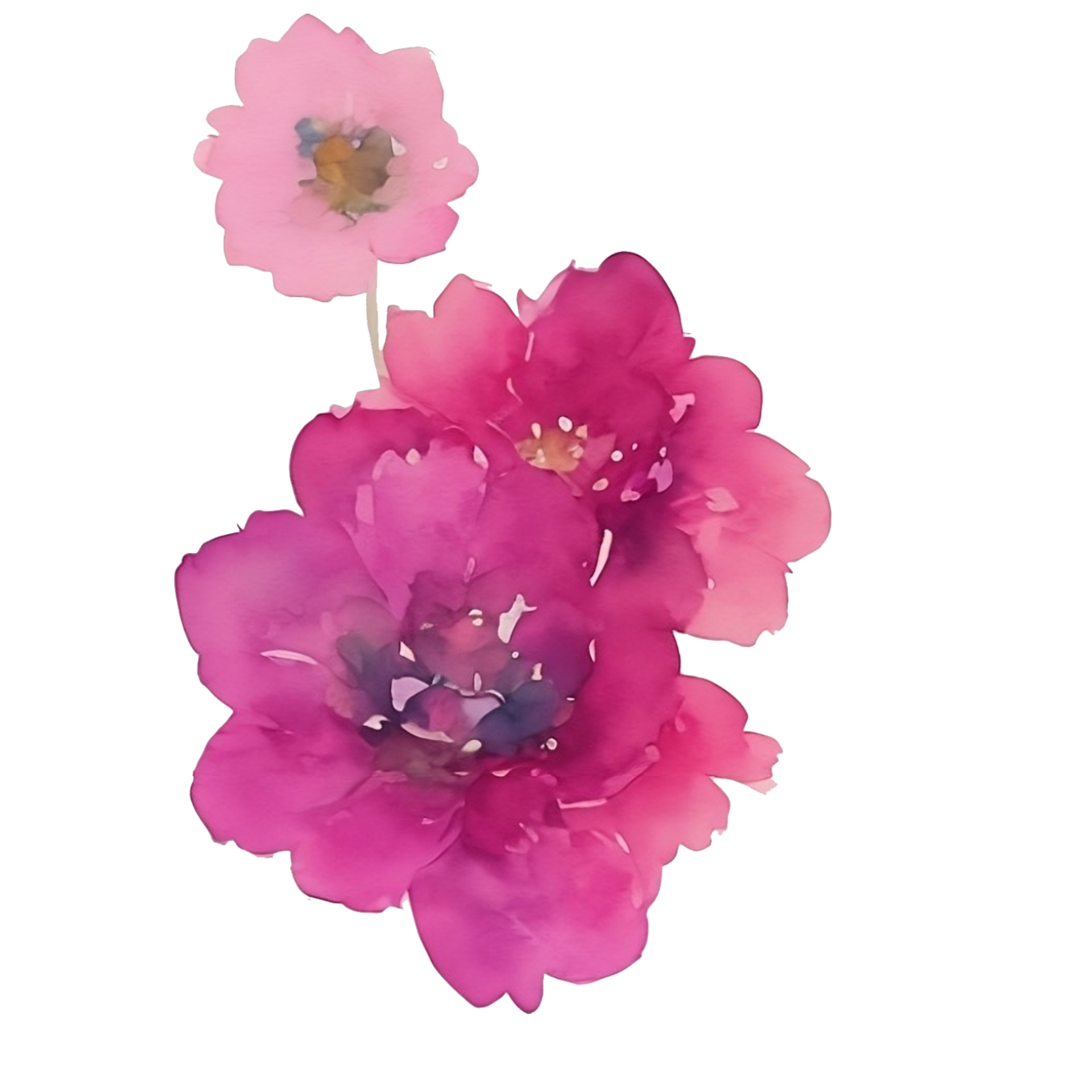 Pink flower watercolor clip art 27131893 PNG
