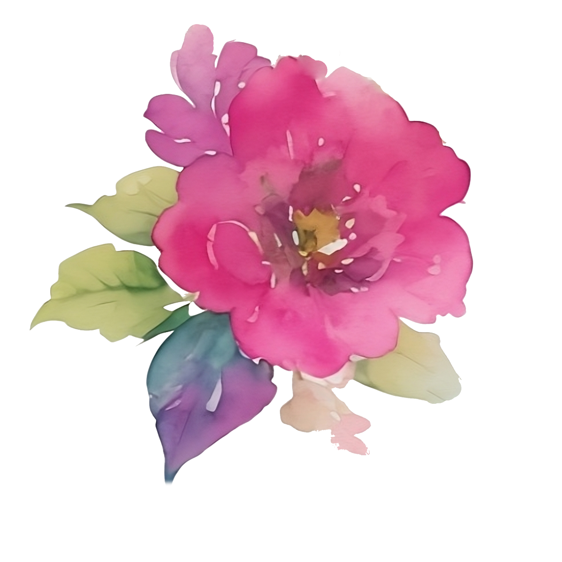 Pink flower watercolor clip art 27131900 PNG
