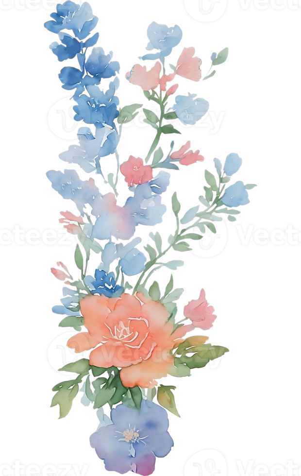 Blue flower clip art png