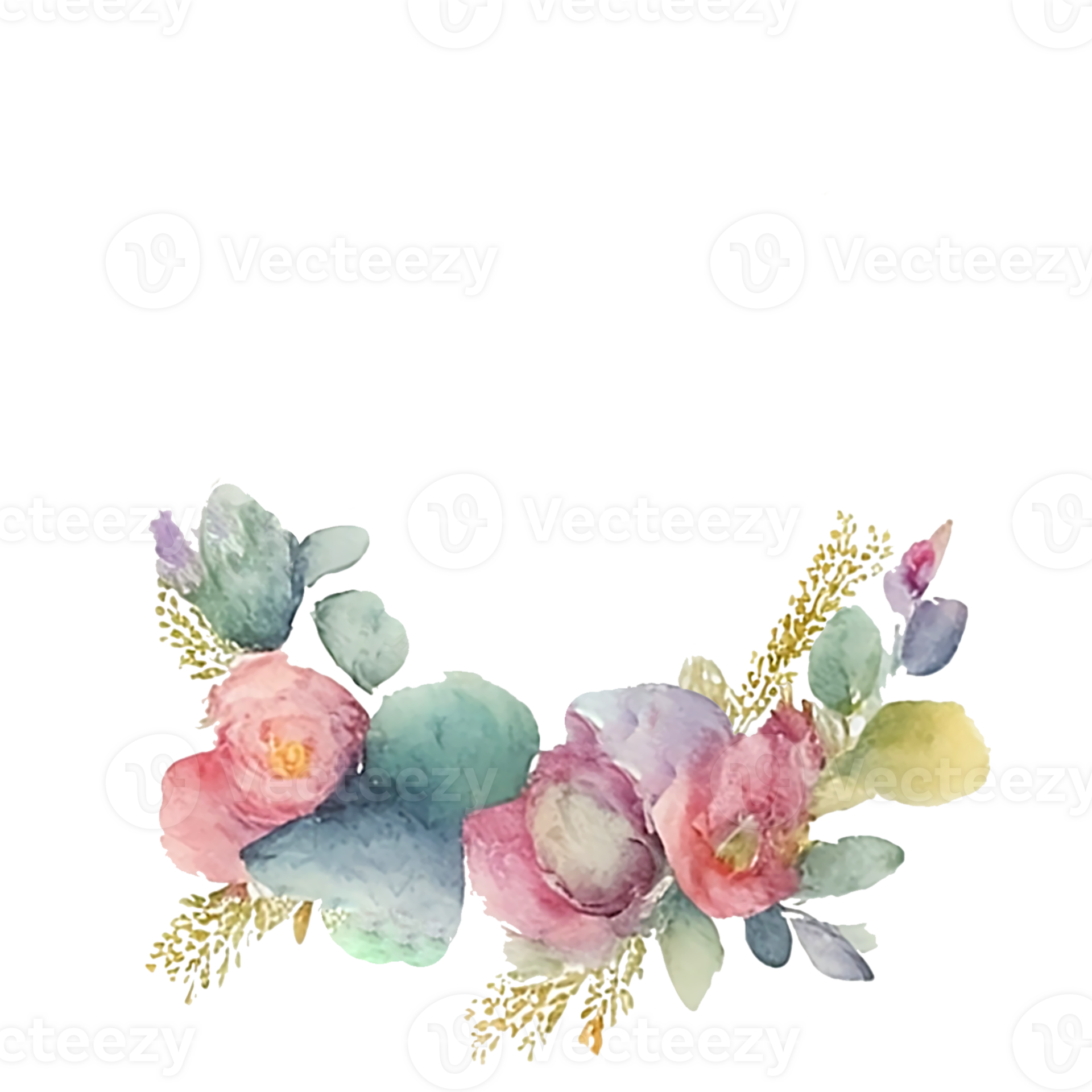 Vintage flower wreath clip art 27131914 PNG