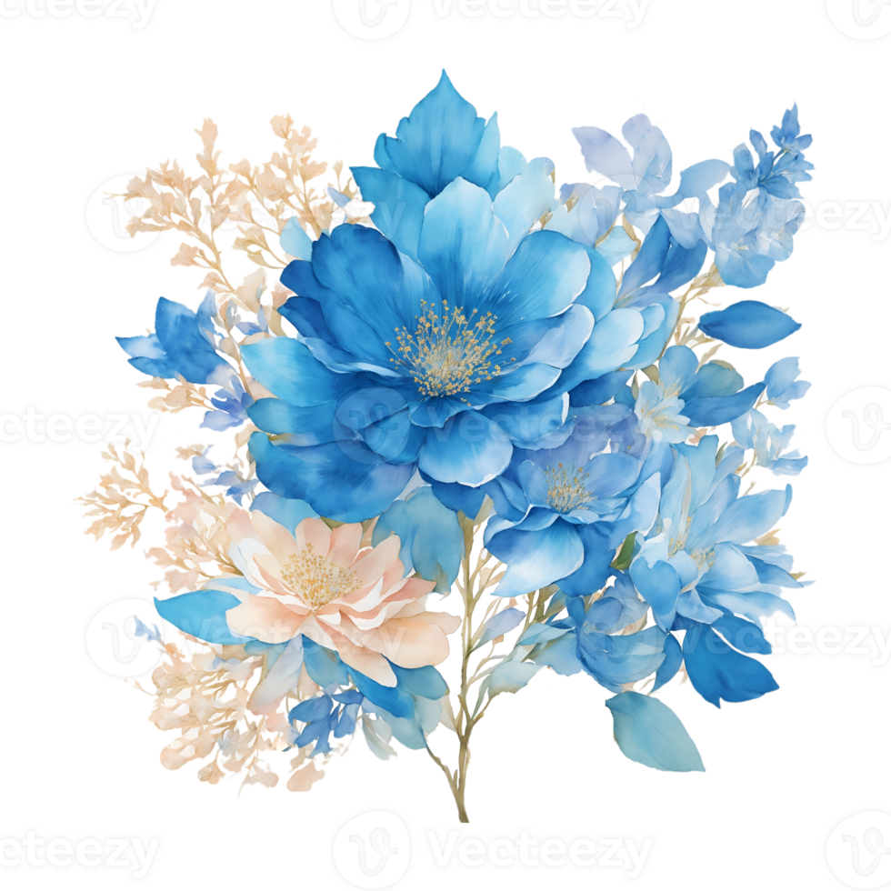 Blue flower bouquet clip art png