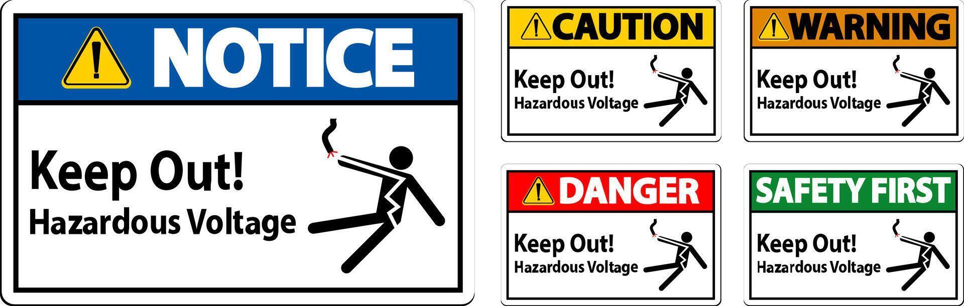 Danger Sign Keep Out Hazardous Voltage vector