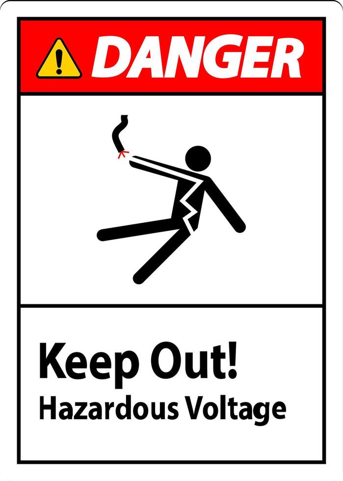 Danger Sign Keep Out Hazardous Voltage vector