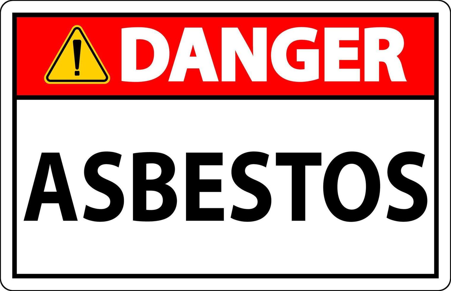 Asbestos Danger Signs Asbestos Hazard Area Authorized Personnel Only vector