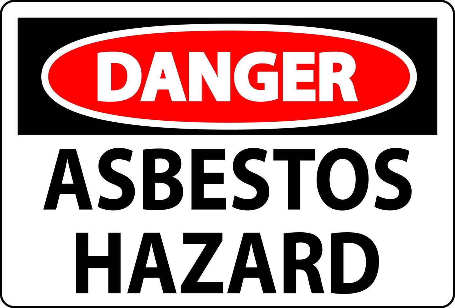 Asbestos Danger Signs Asbestos Hazard Area Authorized Personnel Only vector