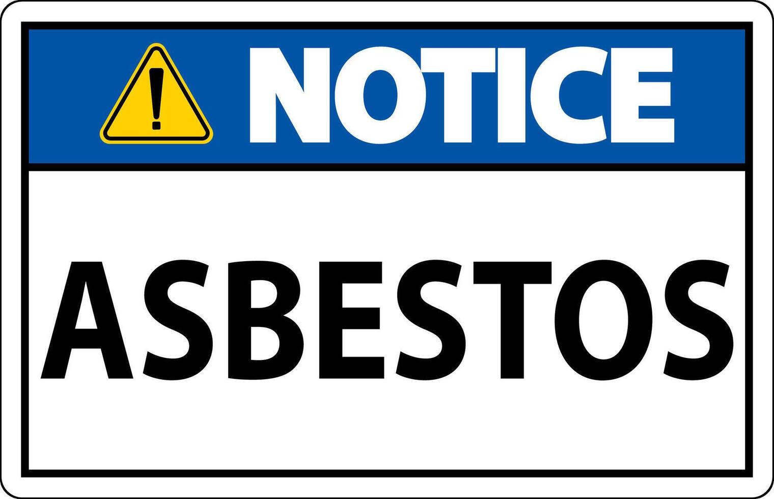 Asbestos Notice Signs Asbestos Hazard Area Authorized Personnel Only vector