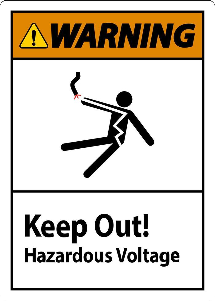 Warning Sign Keep Out Hazardous Voltage vector