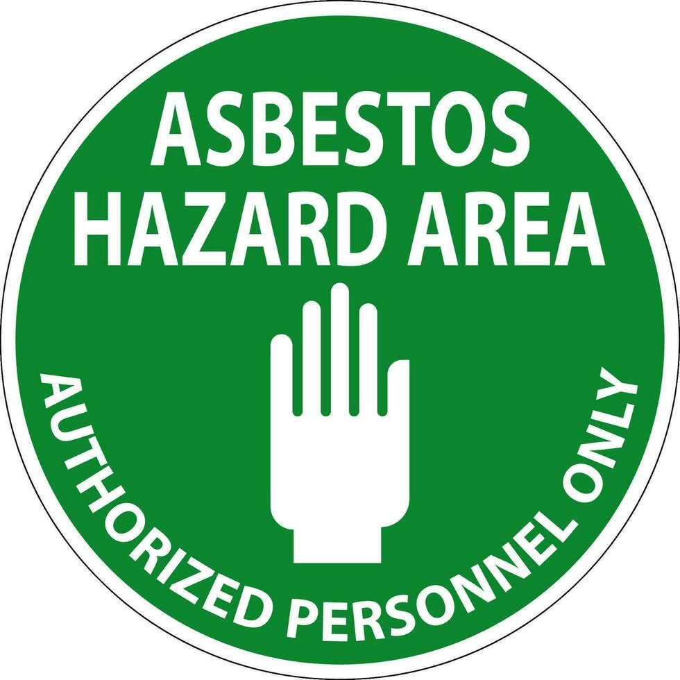 amianto advertencia señales amianto peligro zona autorizado personal solamente vector