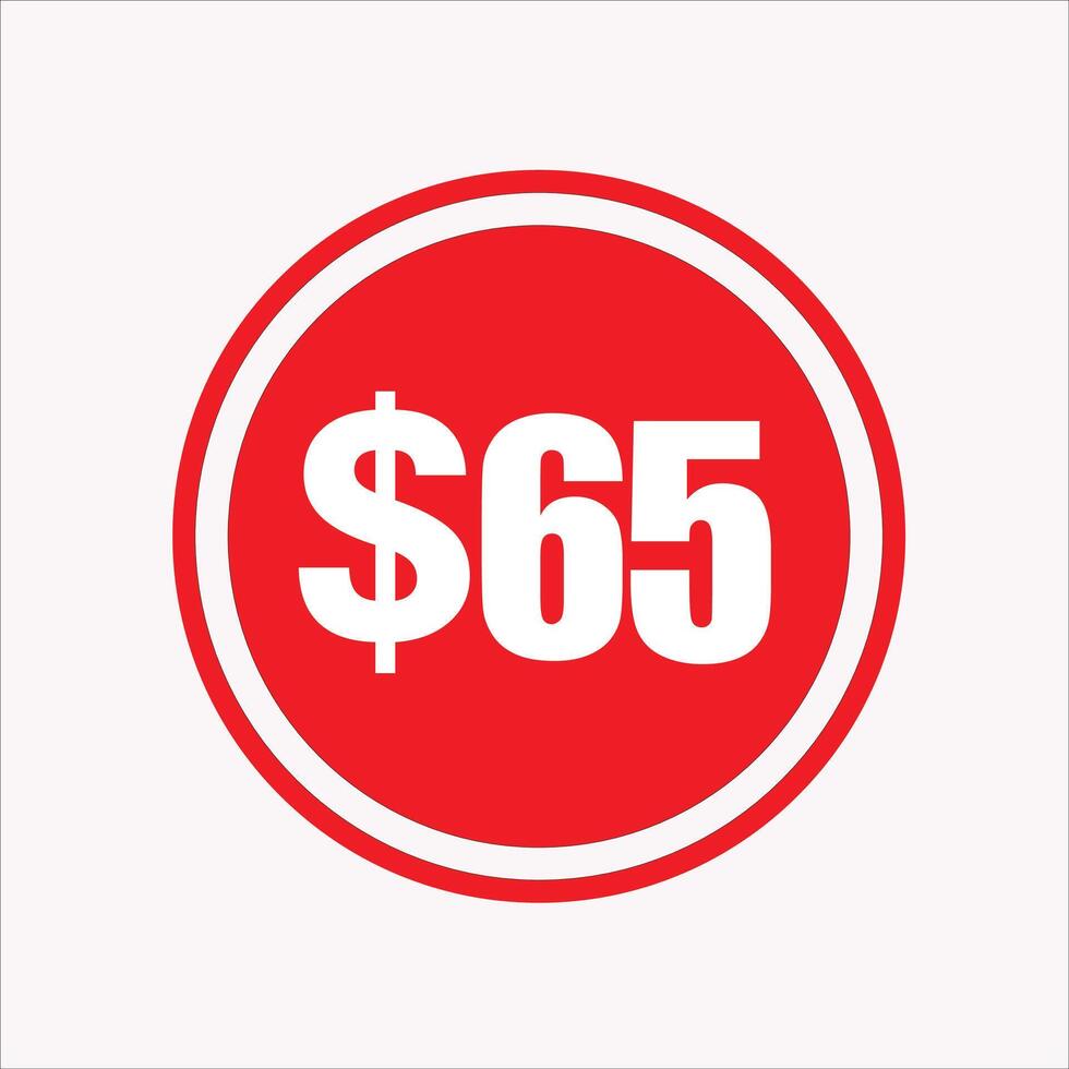 65 dollar price symbol background Illustration. Number with dollar sign. 27132747 Vector Art at