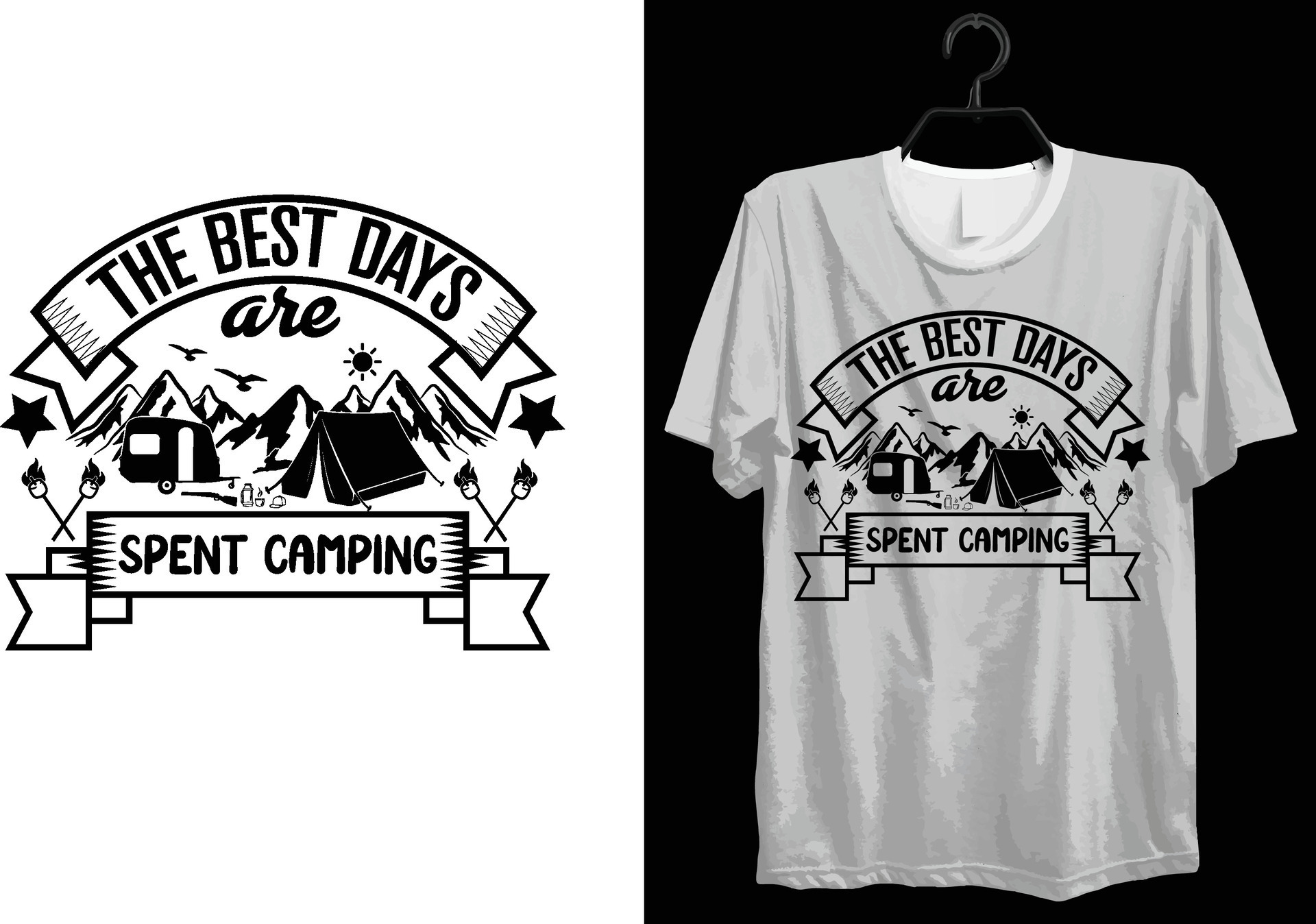 Camping Tshirt Design. Funny Gift Camping Tshirt Design For Camp