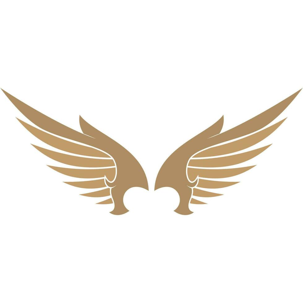 Bird wings illustration logo. vector