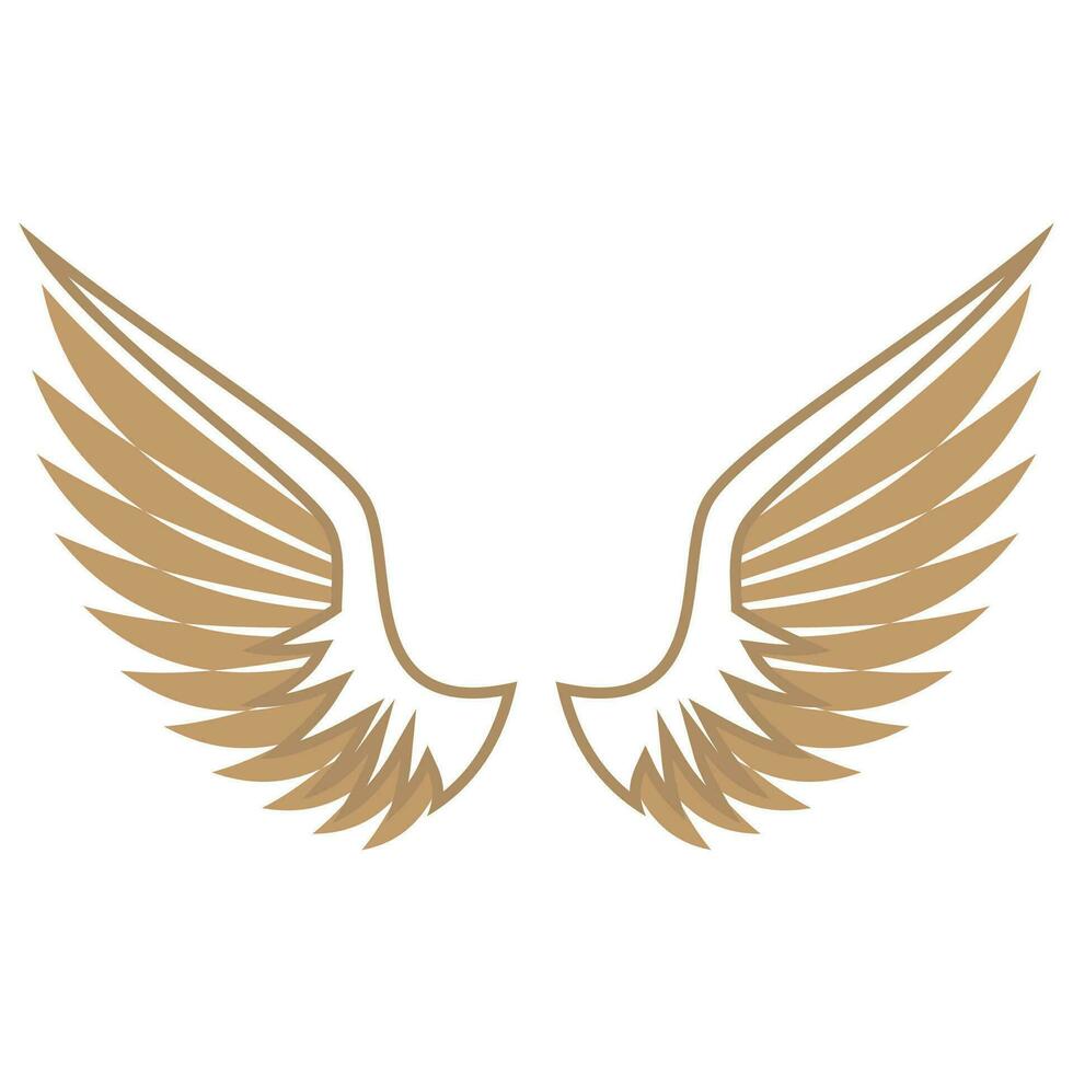 Bird wings illustration logo. vector