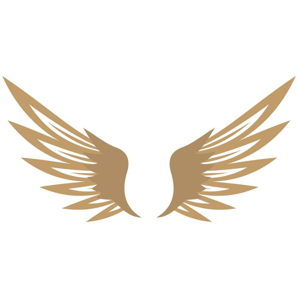 Bird wings illustration logo. vector