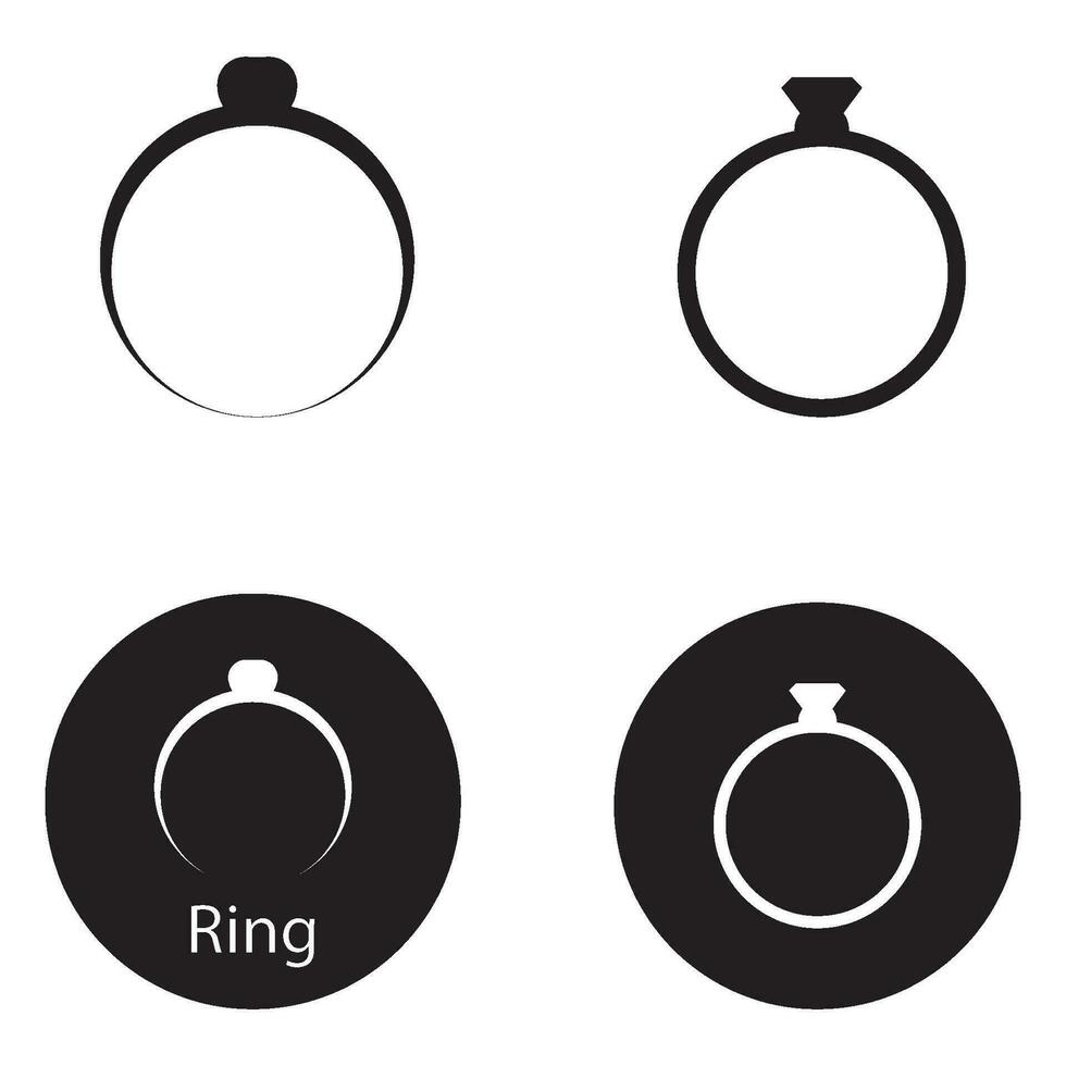 anillo icono vector