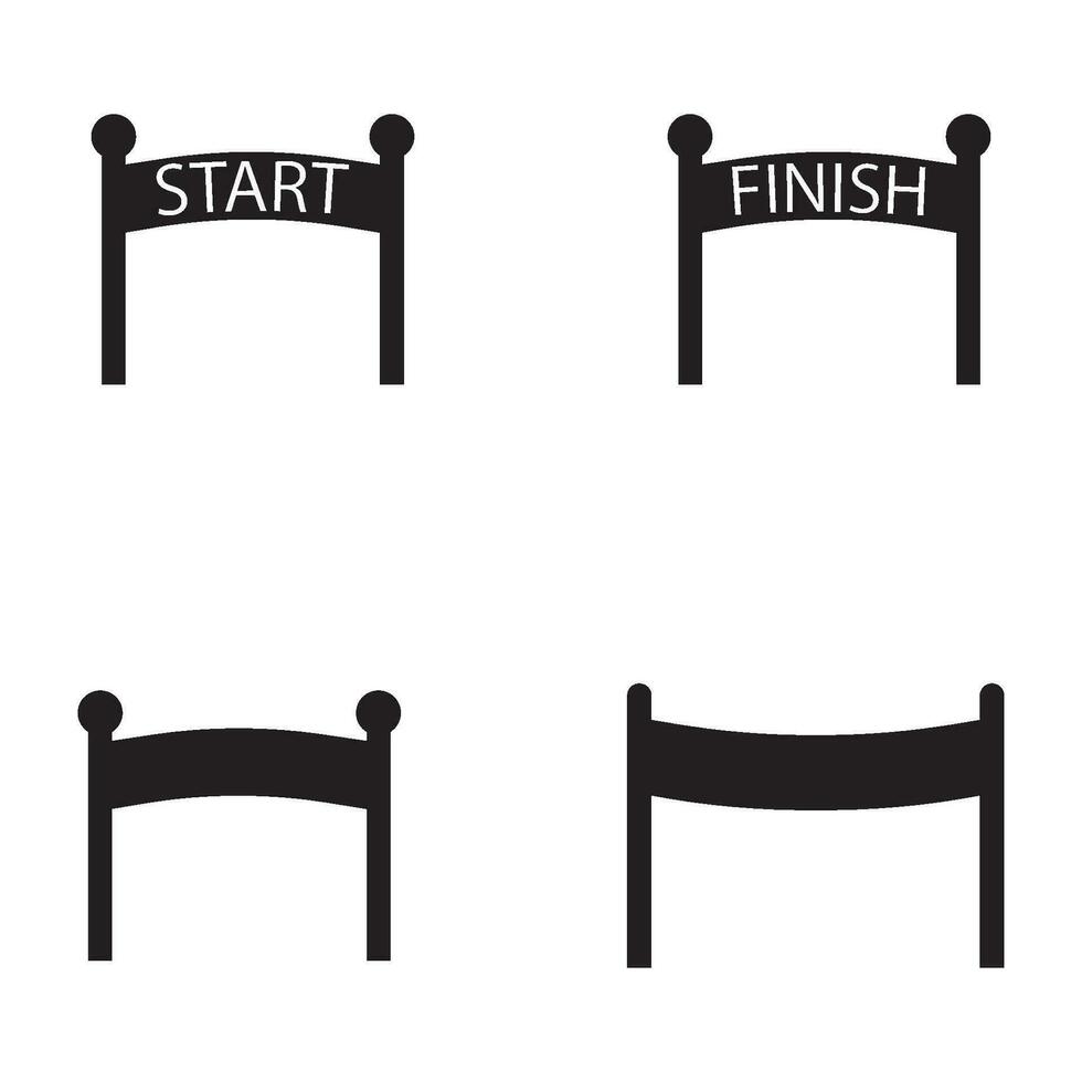 start finish icon vector