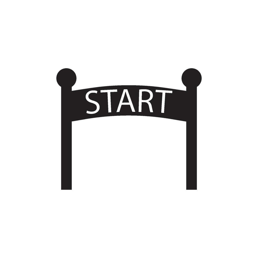 start finish icon vector