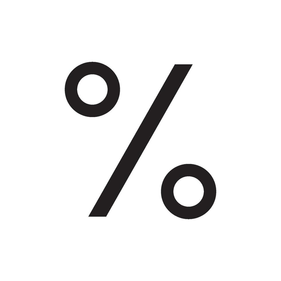 percent icon vector