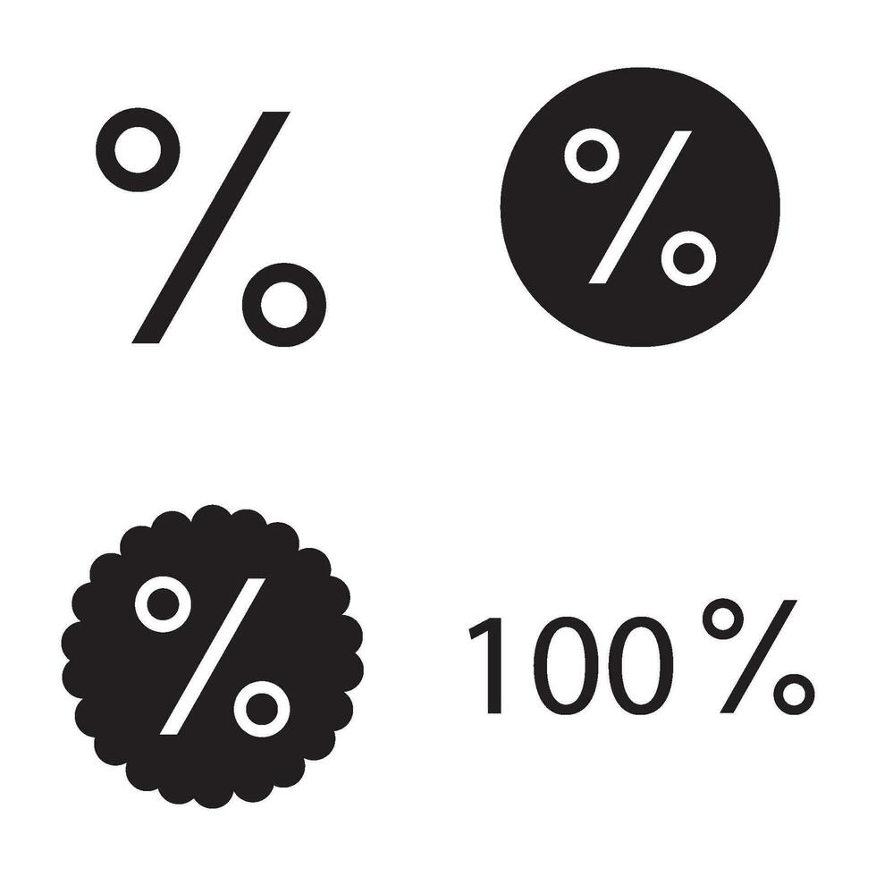 percent icon vector