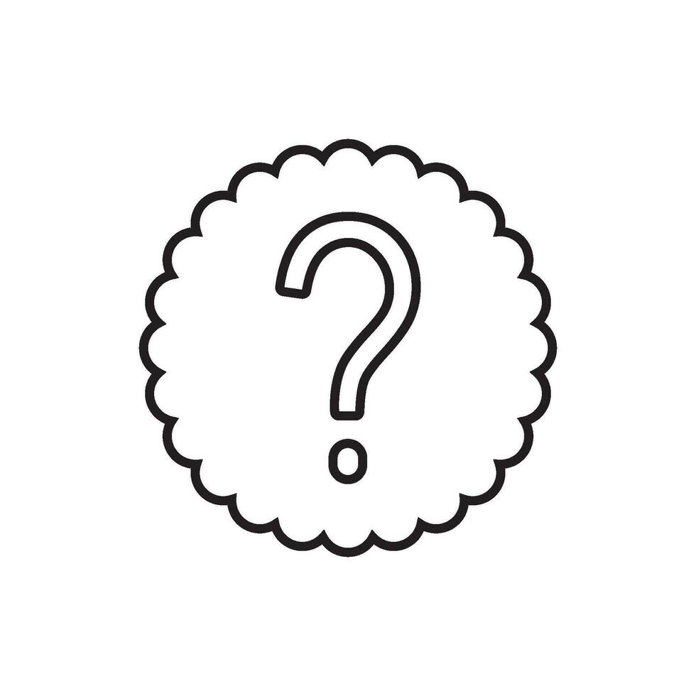 question mark icon vector