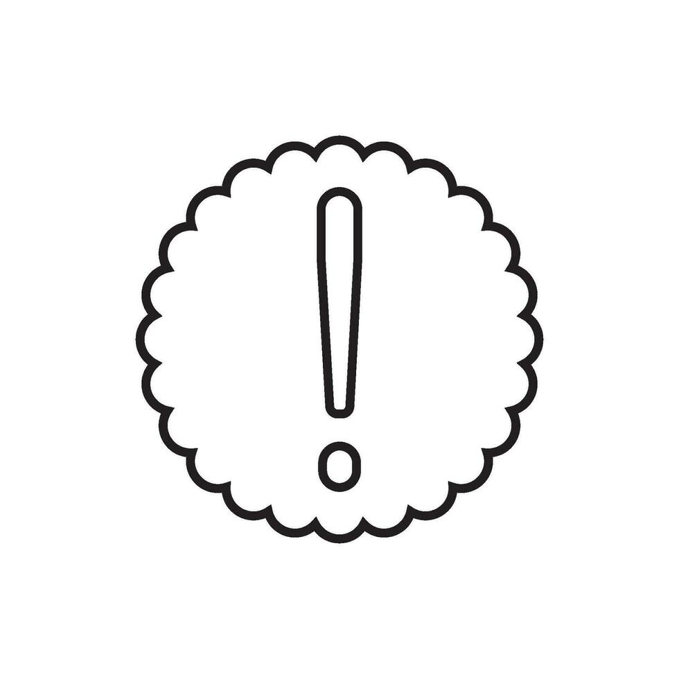 exclamation mark icon vector