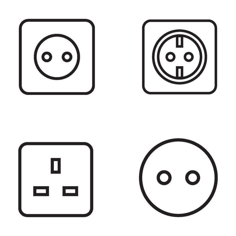 socket icon vector