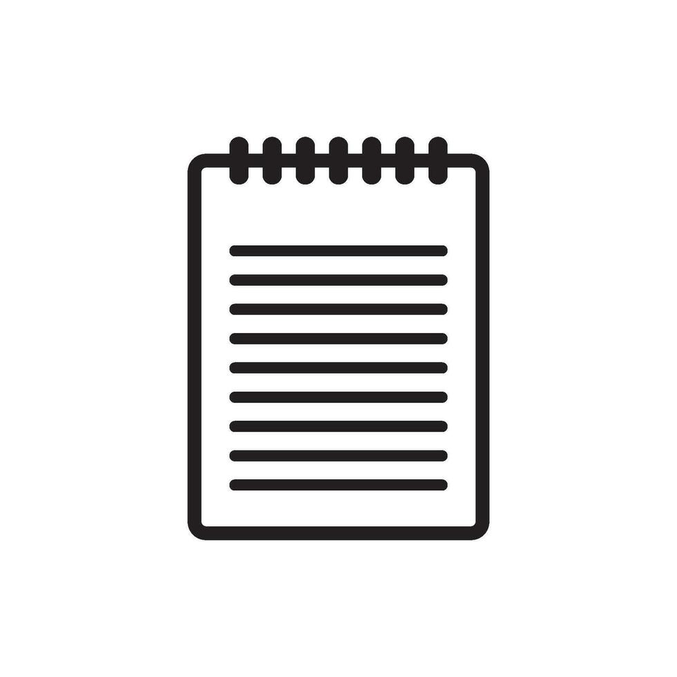 notepad icon vector